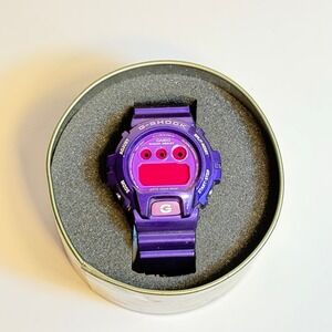 Casio G-Shock DW-6900CC Purple Digital Watch.